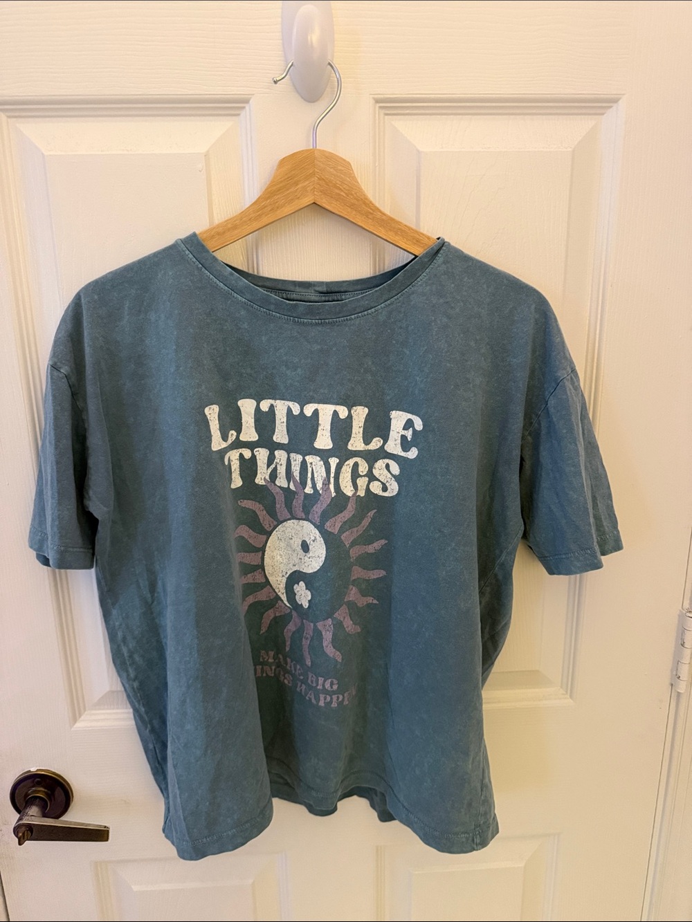 NAF NAF Teal Graphic Short Sleeve Tee